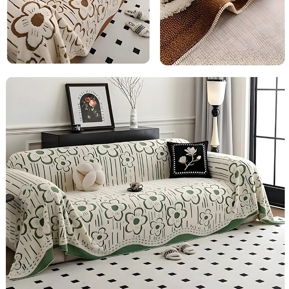 Zafira Bankhoes - Geborduurd Bloemmotief, Zacht en Duurzaam 5