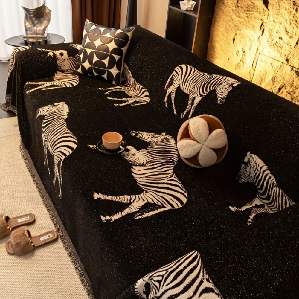 Zebra Bankhoes - Zachte Microvezelmix, Beschermend Ontwerp 0