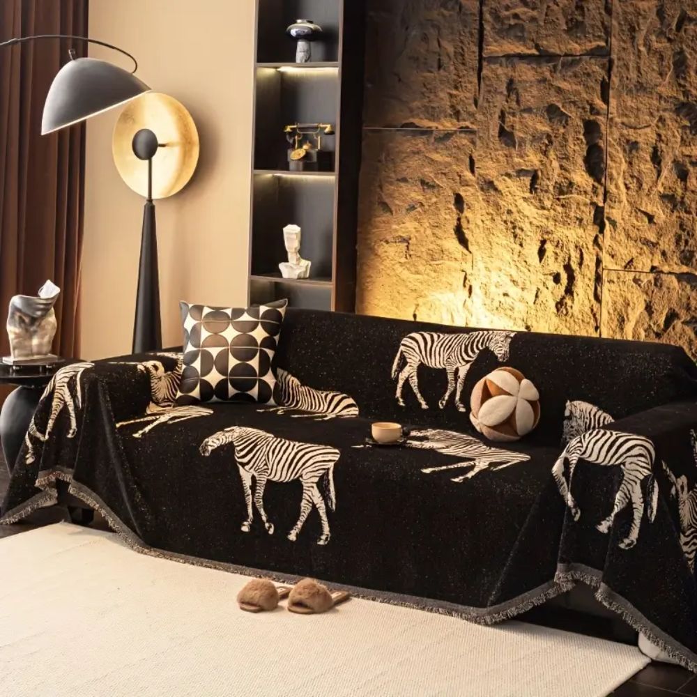 Zebra Bankhoes - Zachte Microvezelmix, Beschermend Ontwerp 1