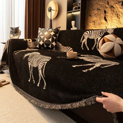 Zebra Bankhoes - Zachte Microvezelmix, Beschermend Ontwerp 3