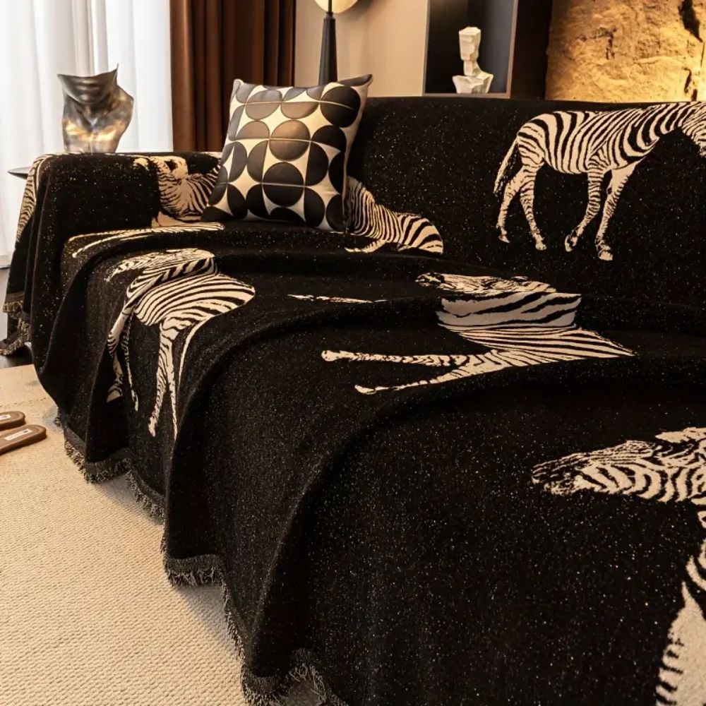 Zebra Bankhoes - Zachte Microvezelmix, Beschermend Ontwerp 4