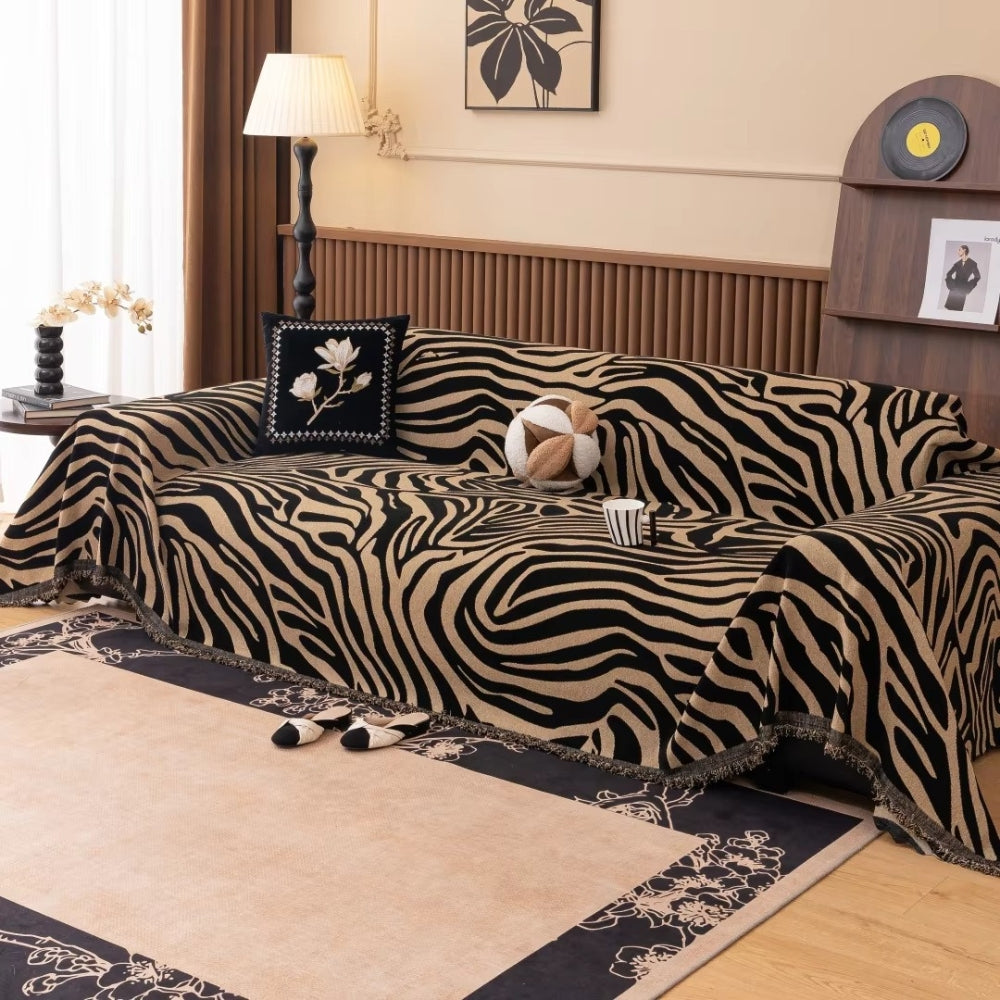 Zefira Bankhoes - Chenille, Zebra Design 2