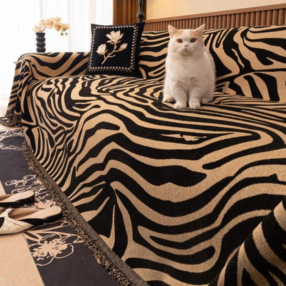 Zefira Bankhoes - Chenille, Zebra Design 3