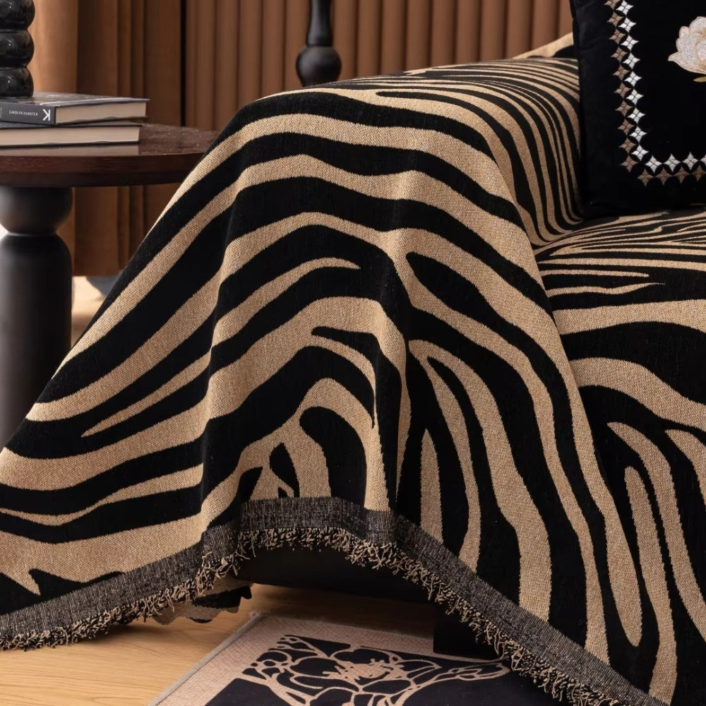 Zefira Bankhoes - Chenille, Zebra Design 8