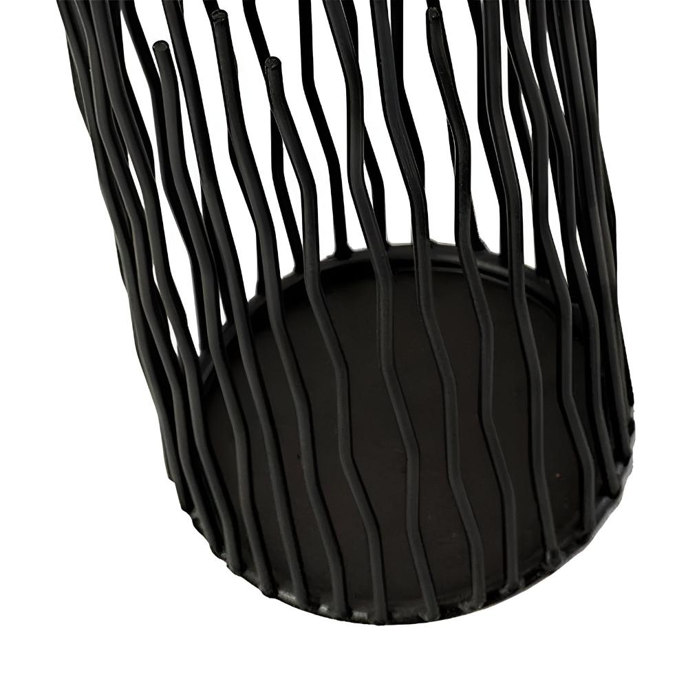 Zento Kaarsenhouder - Zwart IJzer, Geometrisch Design 6