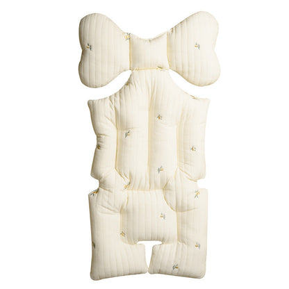 SoftNest™ – Katoenen Kinderwagenkussen van Mousseline – Comfortabel & Ademend