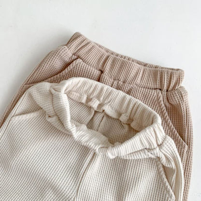 WaffleBear™ – Gebreide Trui en Broek Set met Berenmotief – Warme Baby Outfit