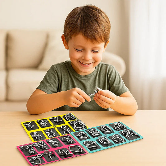 LogicLinks™ – Breinbrekende Kinderspellen – Educatieve Metaal Puzzels