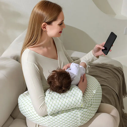 NurseEase™ – Ergonomisch Borstvoedingskussen met Rugsteun – Comfortabel Babykussen