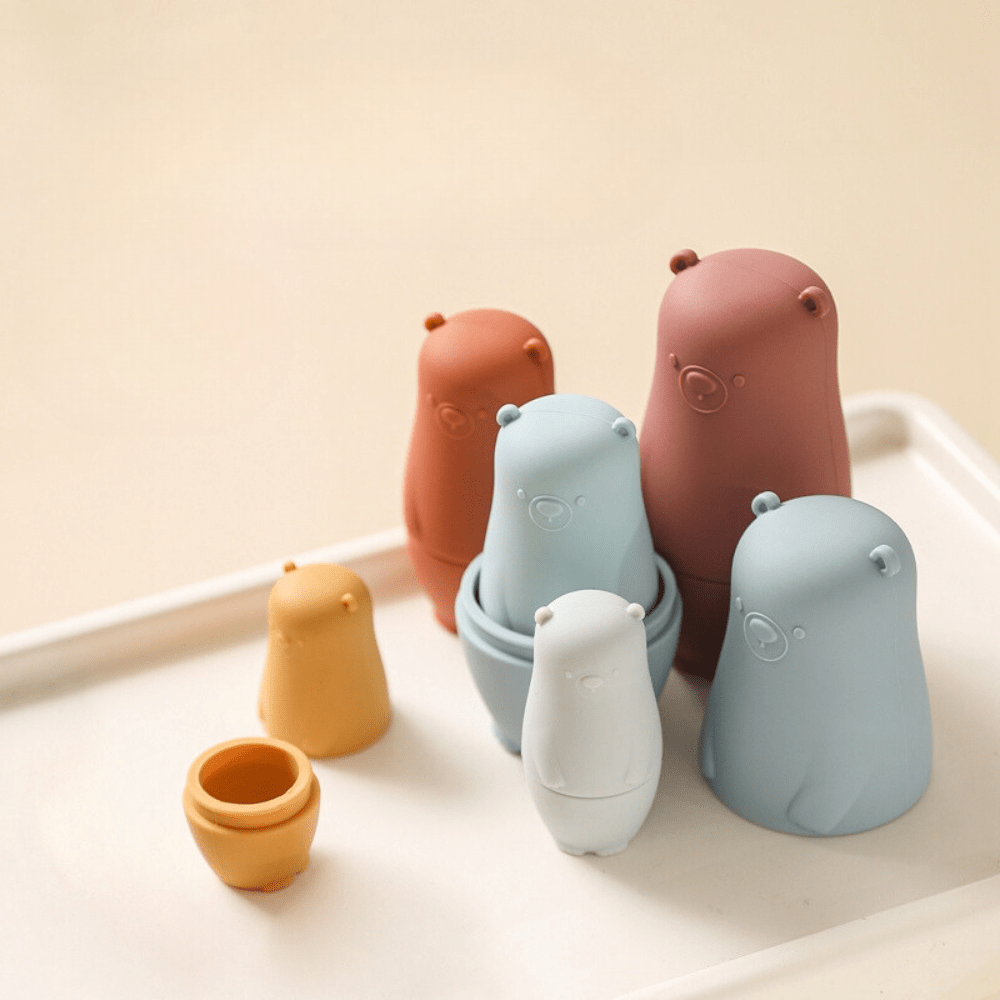 TeddyStack™ – Leren stapelen met plezier – Silicone speelgoed baby