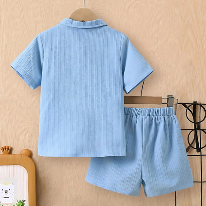 BreezeSet™ – Lichtgewicht Wafelstructuur Zomerset – Jongens Kledingset