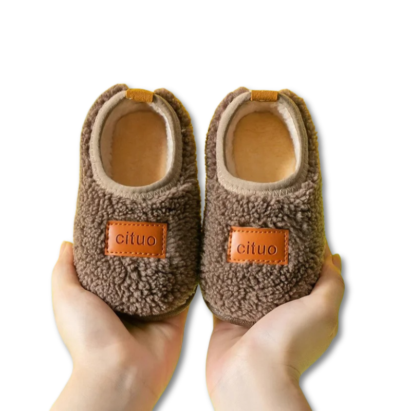 FluffSnugs™ – Warme Antislip Babyslofjes – Baby Winter Schoenen