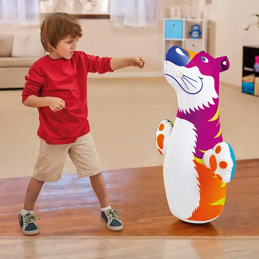 PunchPal™ – Cartoon Boksplezier voor Kinderen – Opblaasbare Speelgenoot
