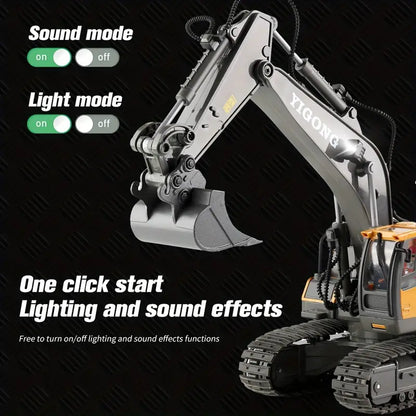 DiggerMaster™ – Realistische RC Graafmachine met 11 Functies – Afstandsbediend Bouwvoertuig