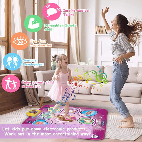 Eygood Dansmat met licht, dansmat voor kinderen, met 3 speelmodi, geheugenspeelmat met geïntegreerde muziek, Kerstmis, verjaardagscadeau, speelgoed voor meisjes en jongens van 4, 5, 6, 7, 8, 9, 10 Eygood Dansmat met licht, dansmat voor kinderen, met 3 speelmodi, geheugenspeelmat met geïntegreerde muziek, Kerstmis, verjaardagscadeau, speelgoed voor meisjes en jongens van 4, 5, 6, 7, 8, 9, 10