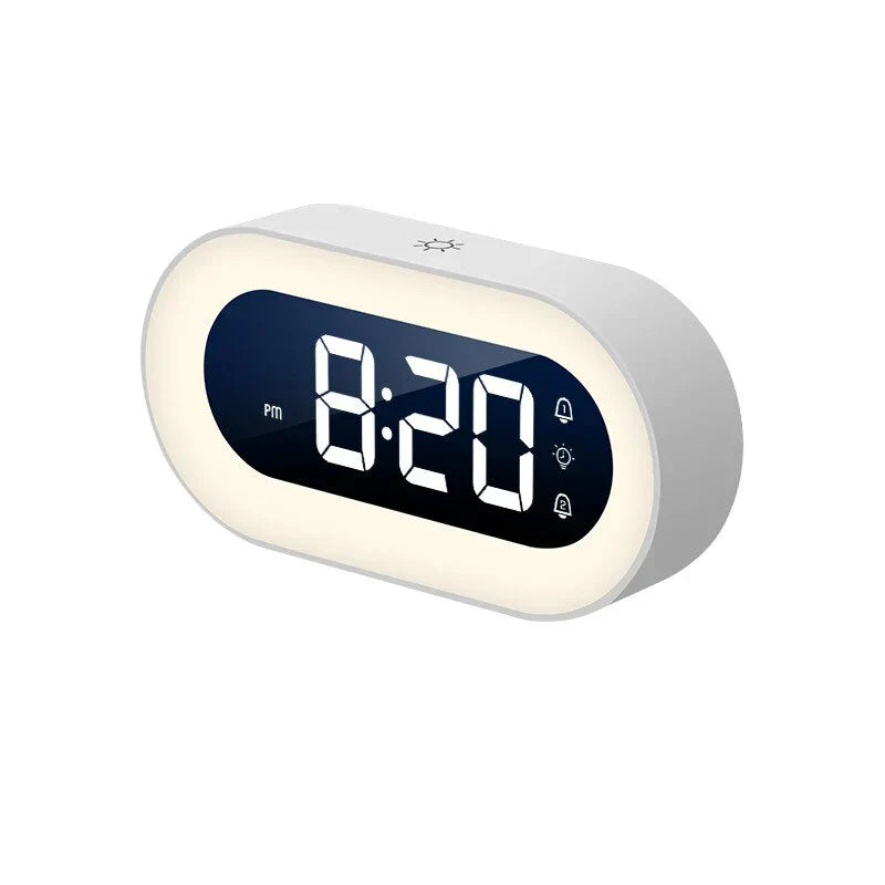 AuroraWake™ – Digitale LED Wekker met Nachtlamp – Muziekalarm & Snooze Functie