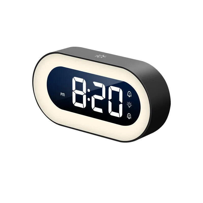 AuroraWake™ – Digitale LED Wekker met Nachtlamp – Muziekalarm & Snooze Functie
