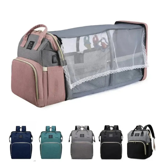 On-The-Go Crib™ – Reisvriendelijke luiertas met uitklapbaar bed - Baby essentials
