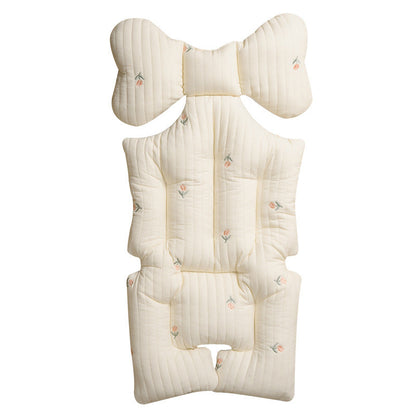 SoftNest™ – Katoenen Kinderwagenkussen van Mousseline – Comfortabel & Ademend