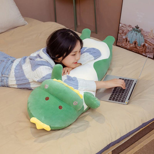 SnugBuddy™ – Langwerpig Kussen met Cartoonprint – Zachte Knuffelsteun