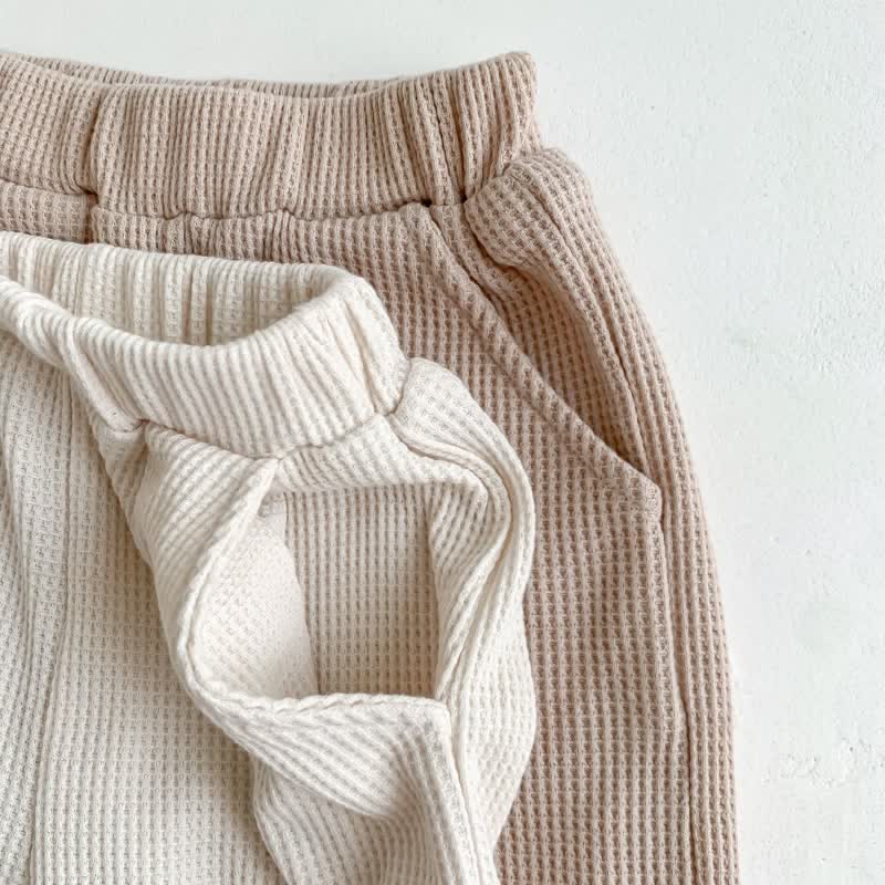 WaffleBear™ – Gebreide Trui en Broek Set met Berenmotief – Warme Baby Outfit