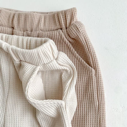 WaffleBear™ – Gebreide Trui en Broek Set met Berenmotief – Warme Baby Outfit