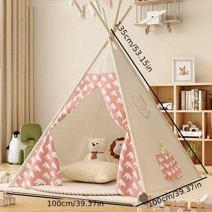 CosyCamp™ – Speelse Kinder Tipi Tent – Comfortabel Binnen & Buiten Plezier