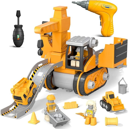 BuildBuddies™ – 3-in-1 Bouwvoertuigen Speelset – Educatief Bouwplezier Kinderen