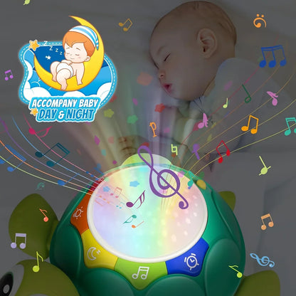 GlowTurtle™ – Muzikale Sterrenprojector – Interactief Kruipspeelgoed Baby’s