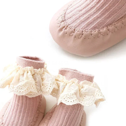 PetalPace™ – Schattige Babysok Schoentjes – Veilige Eerste Stapjes