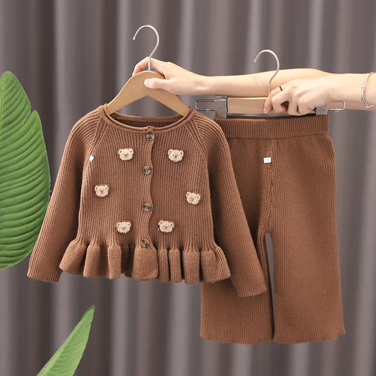 BearHug™ – Tweedelige Winterset met Beertjes – Warme Baby & Peuter Outfit