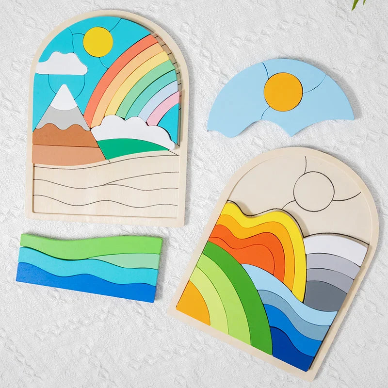 4Ever Wood Picture™ - Puzzelkunst - Puzzelblokken