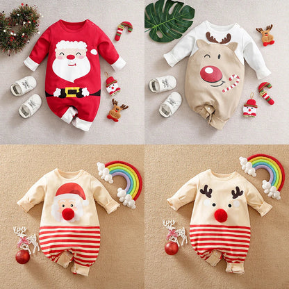 SantaSnug™ – Zacht Kerst Kostuum van Katoen – Baby Eerste Kerstoutfit