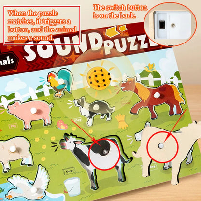 ToneQuest™ – Educatief Geluid & Vormspel – Houten Sensorisch Speelgoed