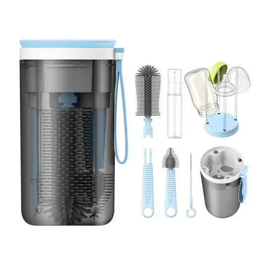 CleanTote™ – Draagbare Flessenborstelset voor Onderweg – Reisset voor Babyflessen