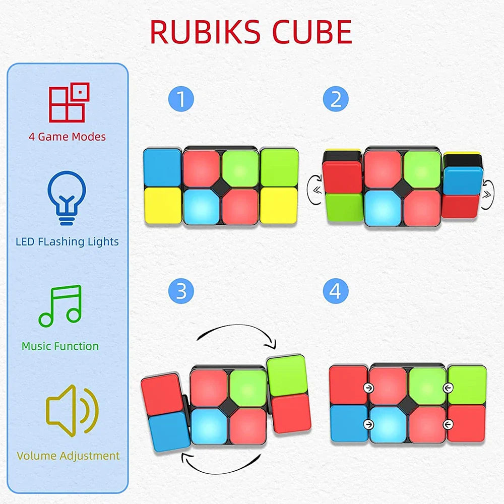 FlipPuzzle Pro™ - Puzzespel & muziek in je Handpalm - Puzzelkubus spel