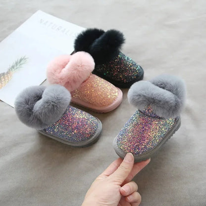 ShineSnugs™ – Warme Glitter Winterlaarzen – Stijlvolle Kinderschoenen