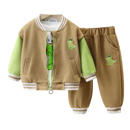DinoDrift™ – Stoer 3-Delig Kledingset – Kinderoutfit met Dinosaurussen
