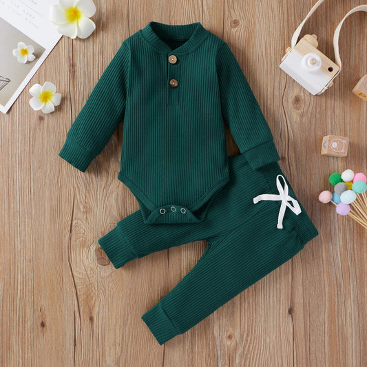 CuddleNest™ – Comfortabel Baby Kledingset – Warme Twee-Delige Outfit