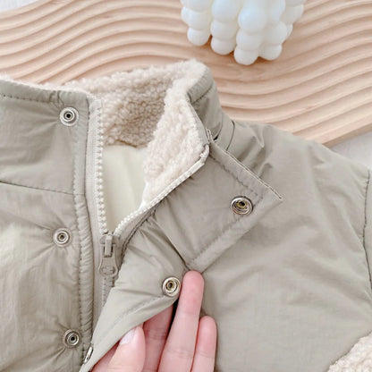 CozyLamb™ – Superwarme Fleece Lamswollen Jas – Meisjes Winterjas