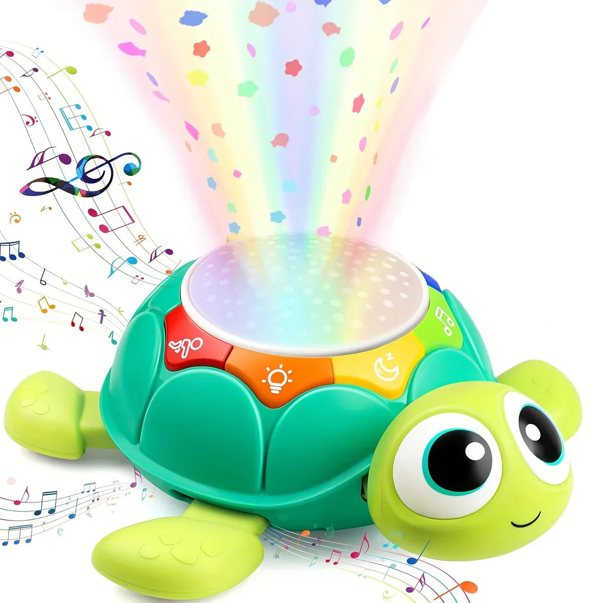 GlowTurtle™ – Muzikale Sterrenprojector – Interactief Kruipspeelgoed Baby’s