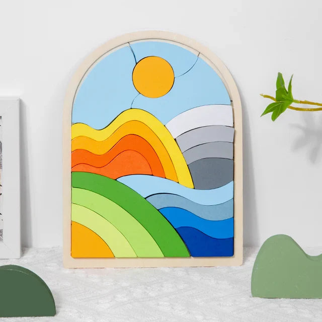 4Ever Wood Picture™ - Puzzelkunst - Puzzelblokken