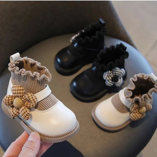 BlossomBoots™ – Elegante Laarzen met Bloemdetail – Baby Meisjes Schoenen