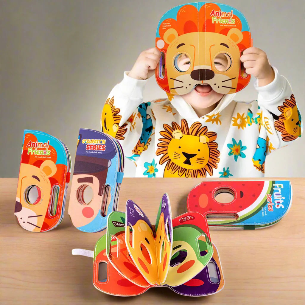 Imagimask™ – Stoffen Maskerboek voor Kinderen – Creatief Educatief Speelgoed