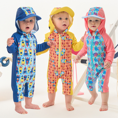 SunnyRex™ – Zwemoutfit met Dino Bescherming – UV Set voor Kleintjes