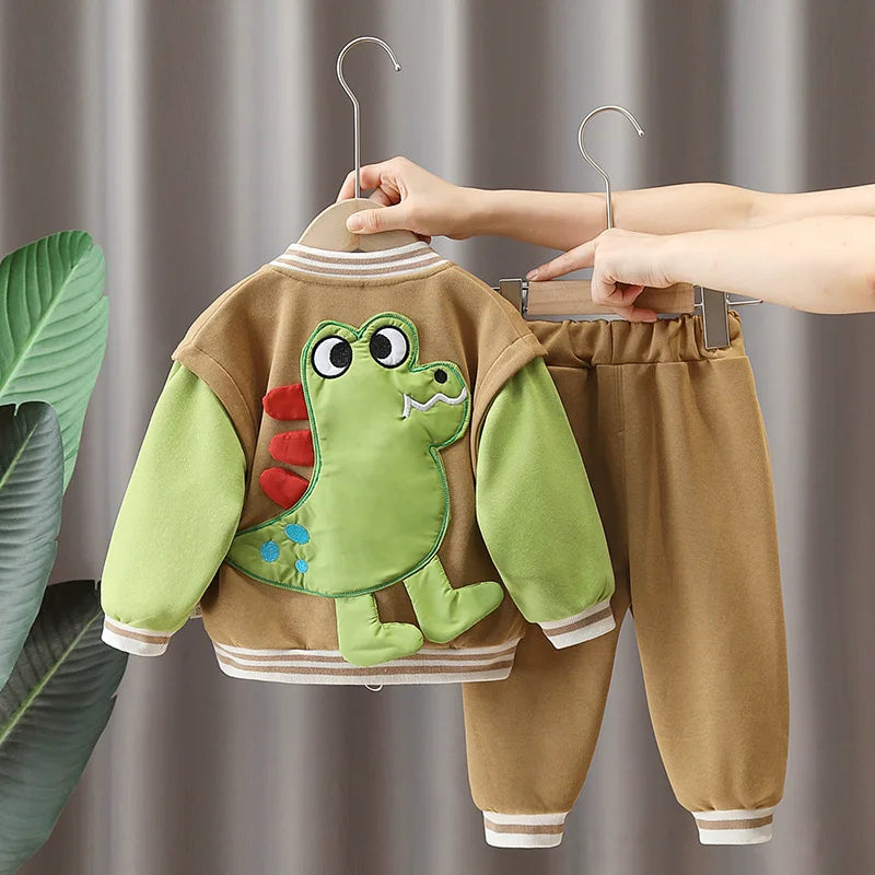 DinoDrift™ – Stoer 3-Delig Kledingset – Kinderoutfit met Dinosaurussen