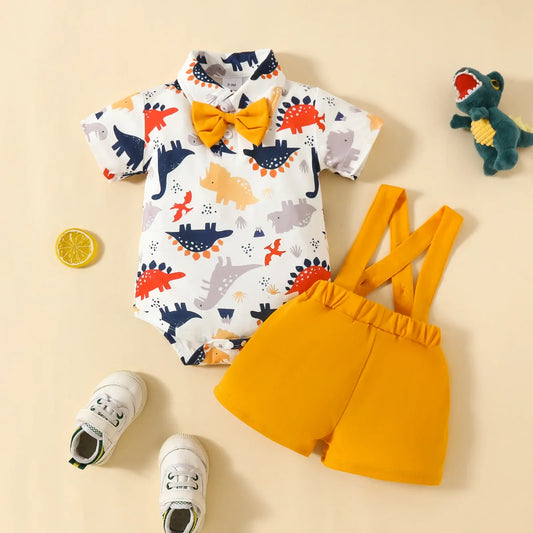 BuddySet™ – Schattige Cartoon Bodysuit Set – Comfortabele Babyoutfit