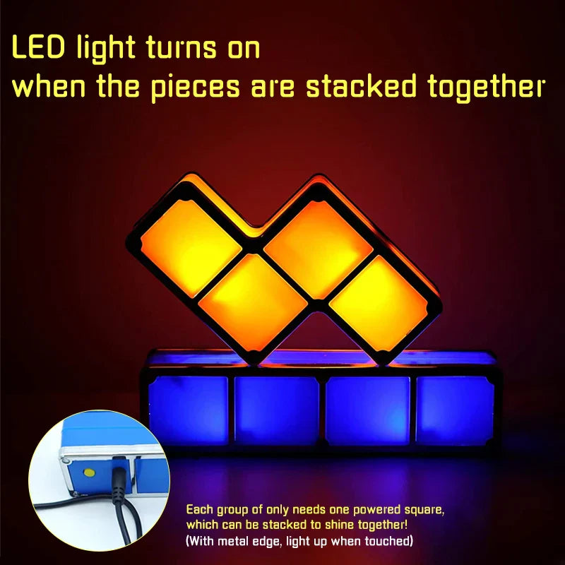 LichtBlok™ – Creatieve Stapelbare Nachtlamp – Speels Lichtontwerp voor Jong &amp; Oud