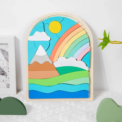 4Ever Wood Picture™ - Puzzelkunst - Puzzelblokken