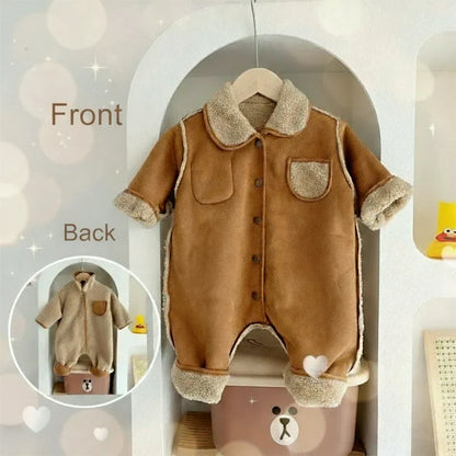 CozyCubby™ – Omkeerbare Winterromper met Capuchon – Warme Baby Jumpsuit